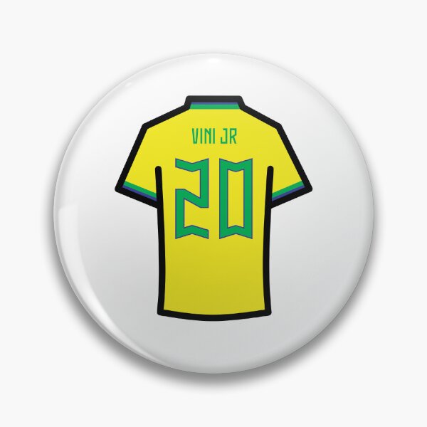 Item preview, Vini #20 BRZ Yellow Blue Green 22 Football Jersey designed and sold by Millustgfx.