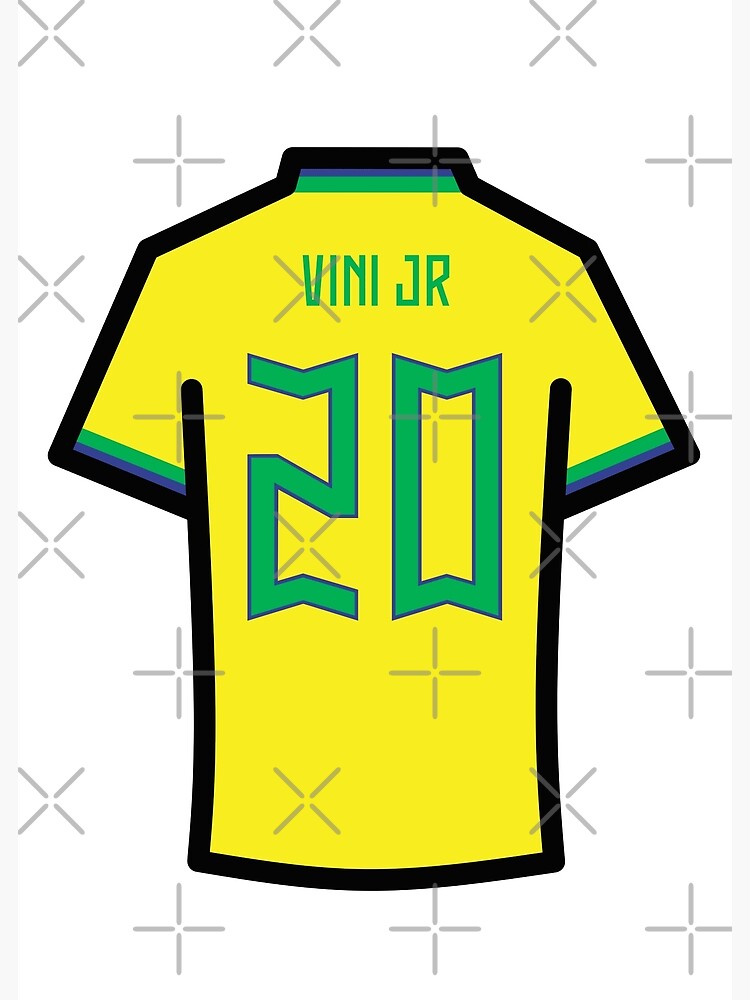 Vini #20 BRZ Yellow Blue Green 22 Football Jersey Poster for Sale by  Millustgfx