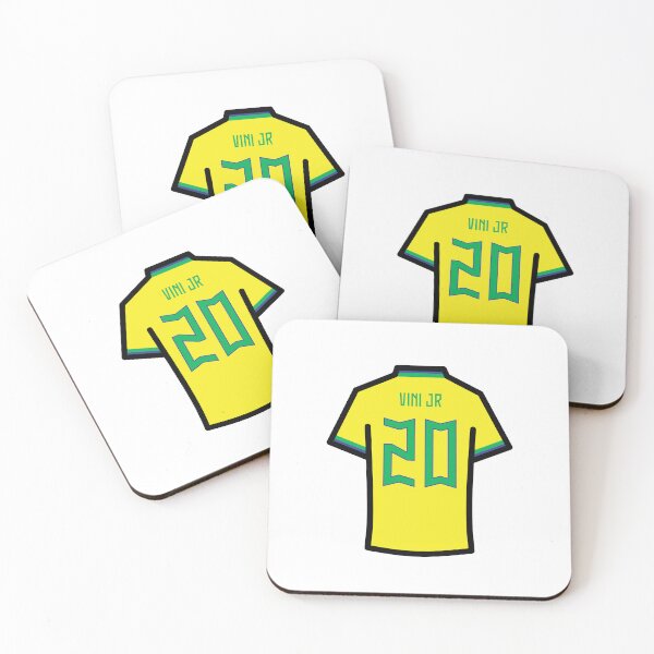 Item preview, Vini #20 BRZ Yellow Blue Green 22 Football Jersey designed and sold by Millustgfx.