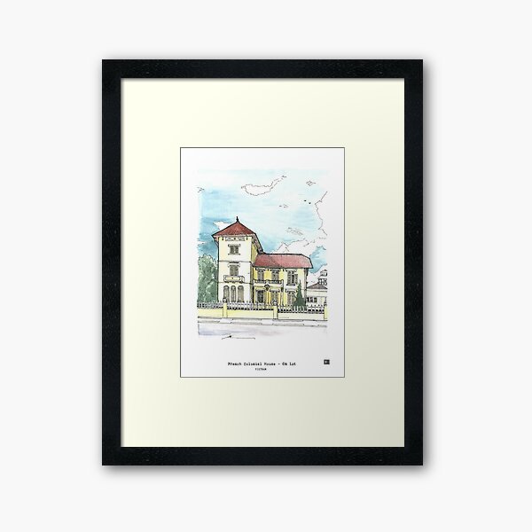 Artikel-Vorschau von Französisches Kolonialhaus Da Lat Vietnam Illustration, designt und verkauft von Wall-Art-Sketch.