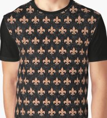 ROYAL1 BLACK MARBLE & NATURAL RED BIRCH WOOD (R) Graphic T-Shirt
