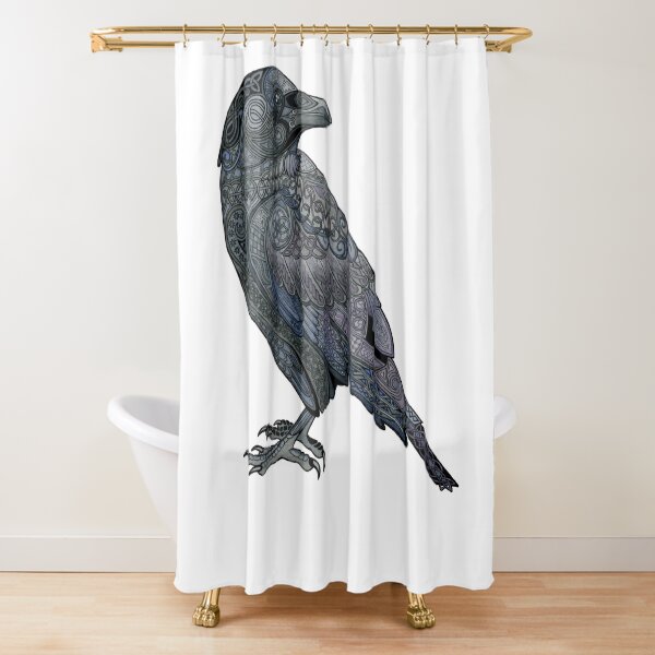 Celtic Raven Shower Curtain
