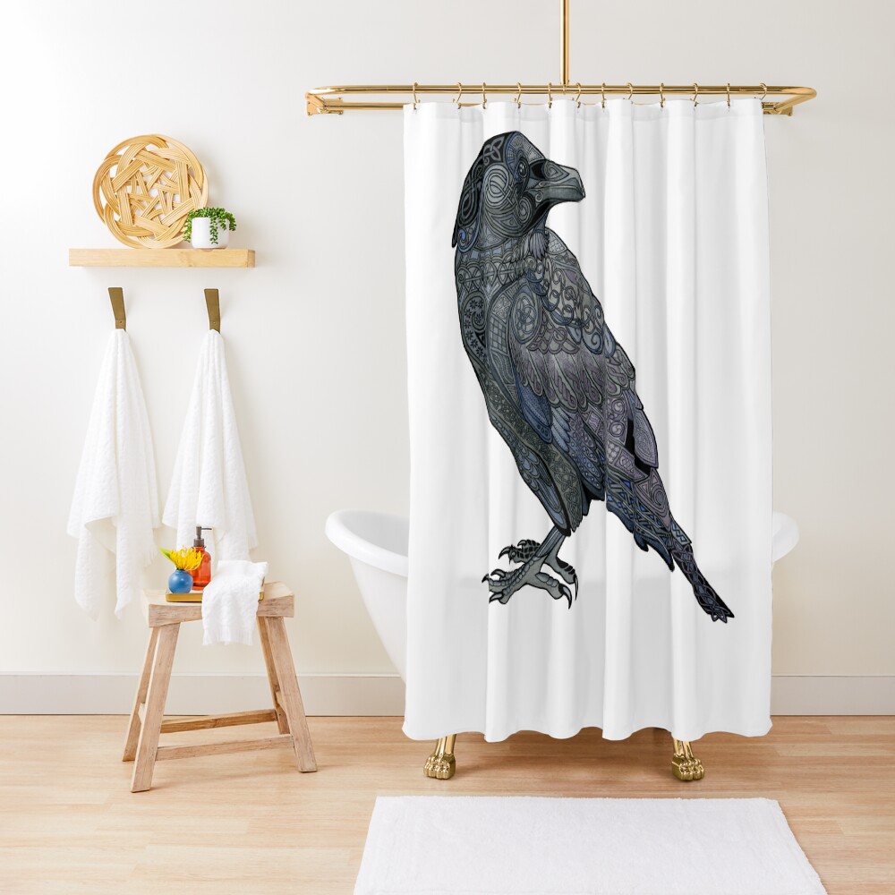 "Celtic Raven" Shower Curtain for Sale by ZHField Redbubble