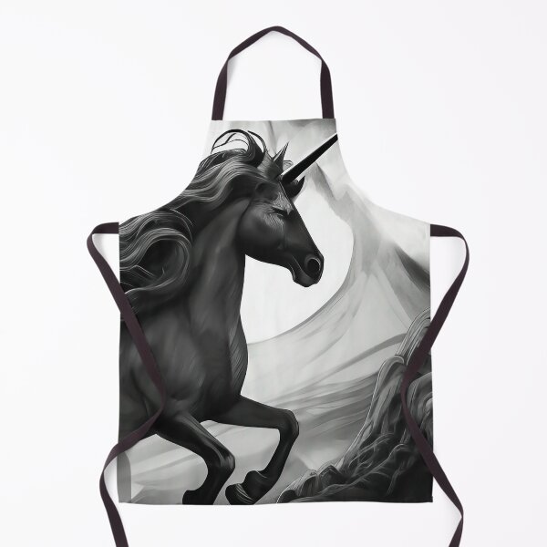Item preview, Cool Drawing of Black Unicorn designed and sold by ZiolaRosa.