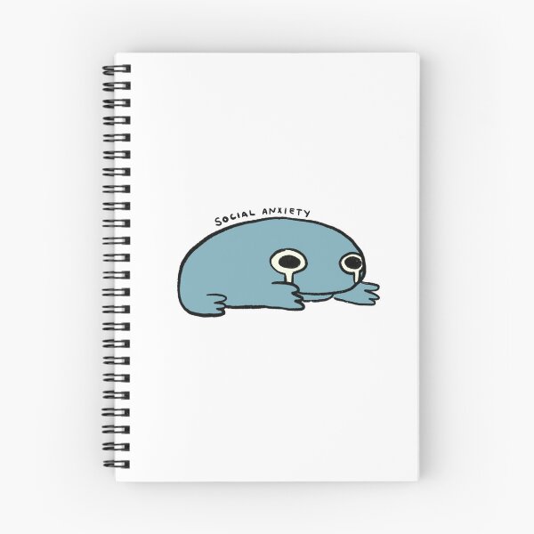 Item preview, Social Anxiety | Deep Blue Grey Frog  designed and sold by iristocat.