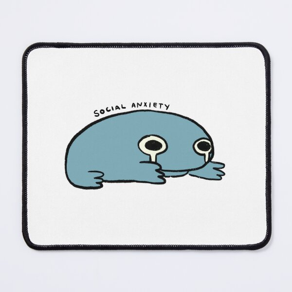 Item preview, Social Anxiety | Deep Blue Grey Frog  designed and sold by iristocat.