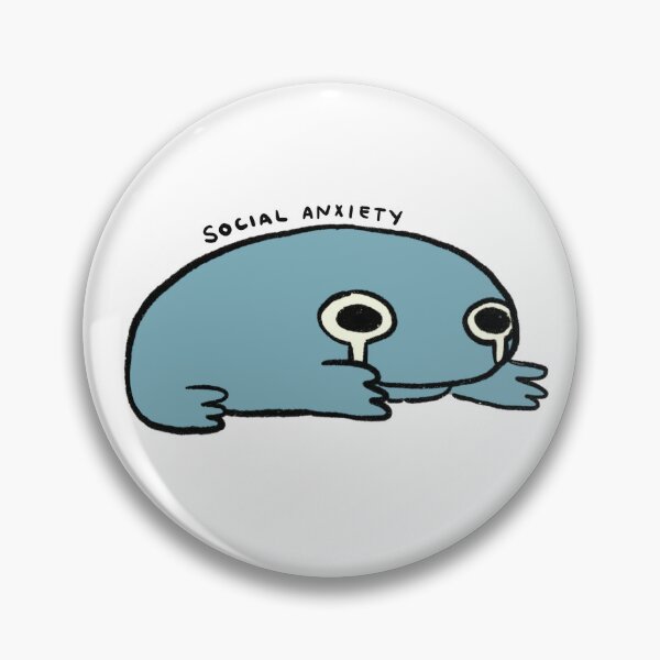 Item preview, Social Anxiety | Deep Blue Grey Frog  designed and sold by iristocat.