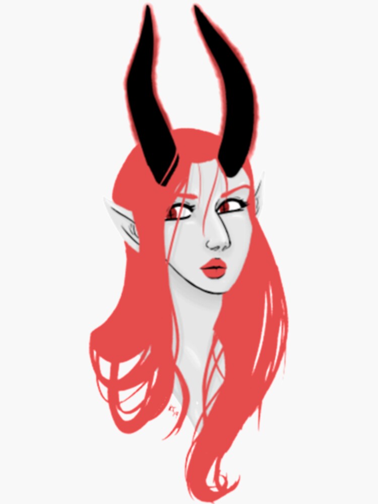 Demon Demon Girl Sticker For Sale By Fawnbomb2 Redbubble 