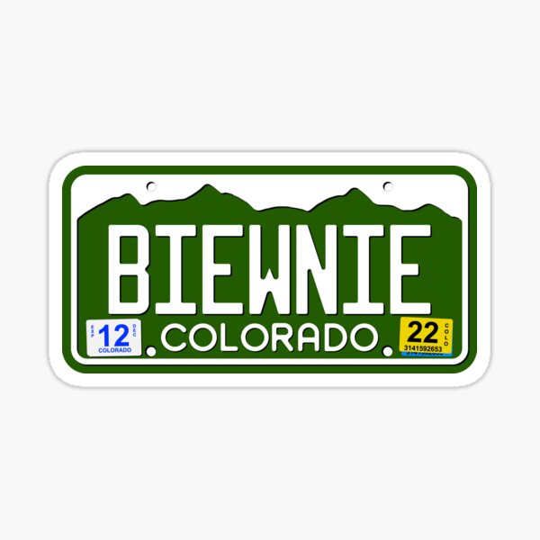 Colorado License Plate - BIEWNIE Sticker