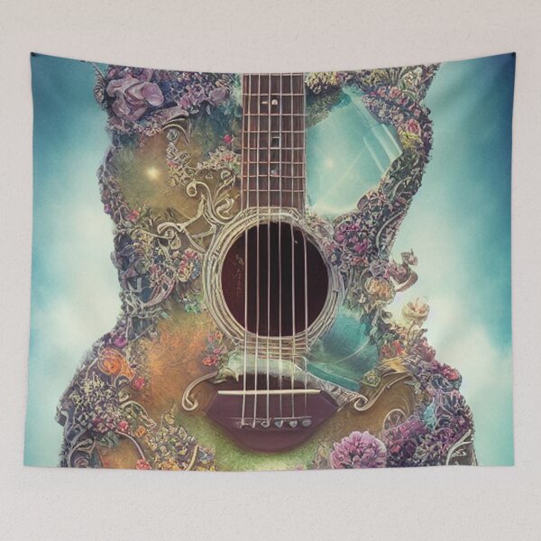 Item preview, Floral Fantasy Guitar designed and sold by MixinMadness.
