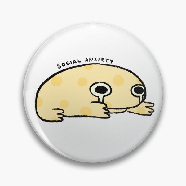 Item preview, Social Anxiety | Yellow Swiss Cheese Spotted Frog  designed and sold by iristocat.