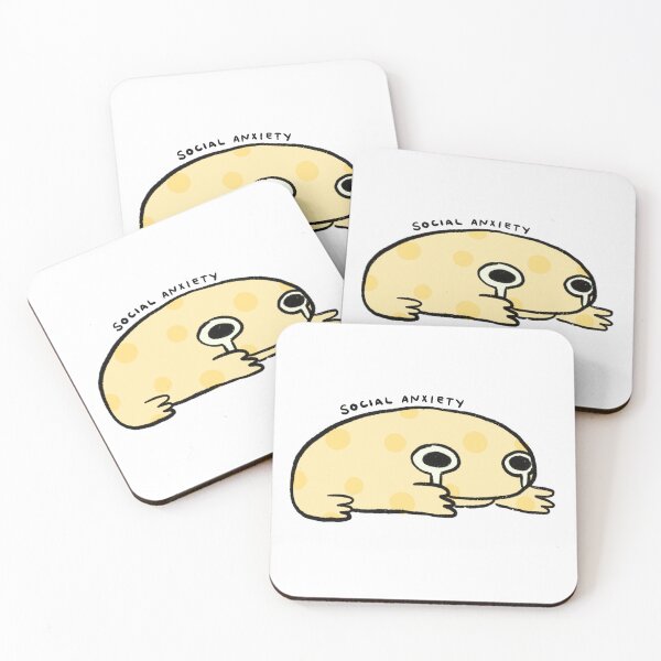 Item preview, Social Anxiety | Yellow Swiss Cheese Spotted Frog  designed and sold by iristocat.