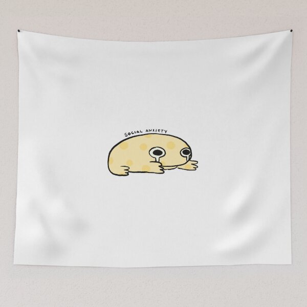 Item preview, Social Anxiety | Yellow Swiss Cheese Spotted Frog  designed and sold by iristocat.