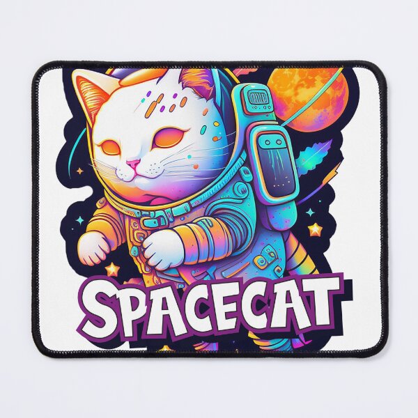 Item preview, space cat laser designed and sold by Florecentfox.