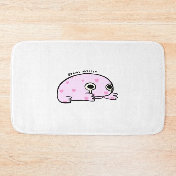 Item preview, Social Anxiety | Pretty pink frog with pink hearts!  designed and sold by iristocat.