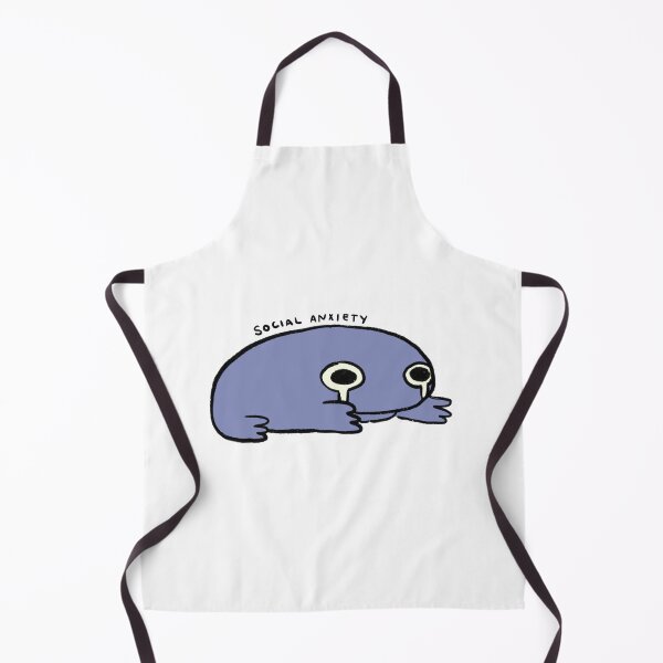 Item preview, Social Anxiety | Dark Blue Grey Frog designed and sold by iristocat.