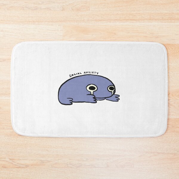 Item preview, Social Anxiety | Dark Blue Grey Frog designed and sold by iristocat.
