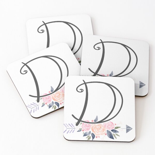 Item preview, Letter D Monogram Watercolor Roses designed and sold by MandyRosko.