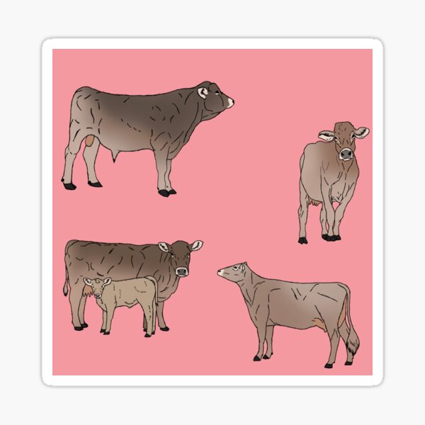 Artikel-Vorschau von Brown-Schweizer-Kuh-Muster-Rosa, designt und verkauft von Ashley Gagnon.