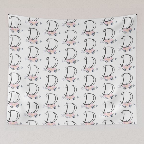 Item preview, Letter D Monogram Watercolor Roses designed and sold by MandyRosko.