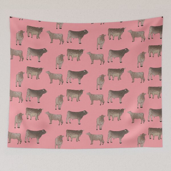 Item preview, Brown Swiss Cows Pattern Pink designed and sold by Ashley Gagnon.