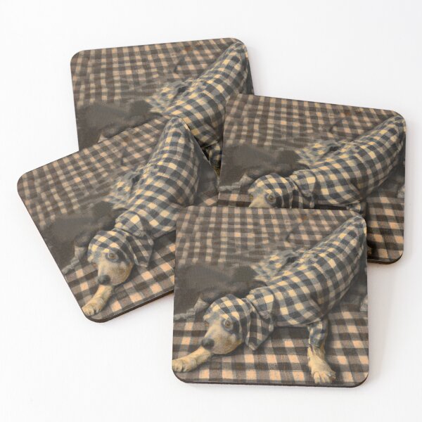 Item preview, Plaid Dog in style of Michelangelo (AI Generated Art, AI gone wrong) designed and sold by Cowboy Folly.