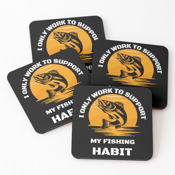 Item preview, I only work to support my fishing habit | Fishing Lover | Funny designed and sold by BlessedConcepts.