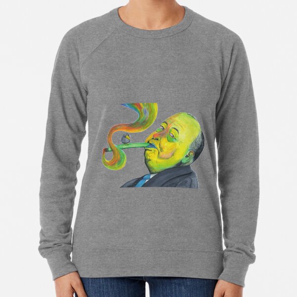 Alfred Hitchcock smoking weed with bad bird Sudadera ligera