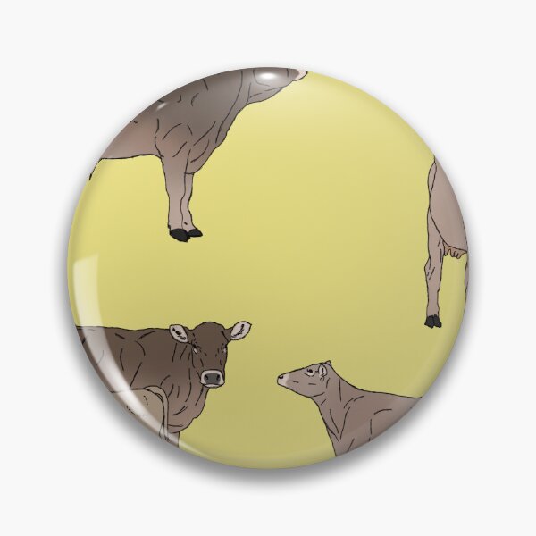 Item preview, Brown Swiss Cows Pattern Yellow designed and sold by Ashley Gagnon.