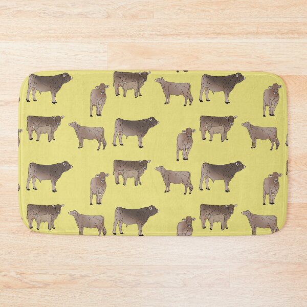 Item preview, Brown Swiss Cows Pattern Yellow designed and sold by Ashley Gagnon.