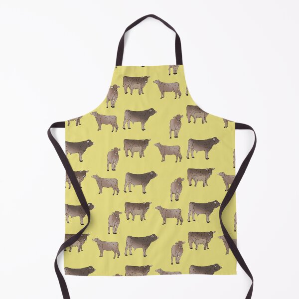Item preview, Brown Swiss Cows Pattern Yellow designed and sold by Ashley Gagnon.