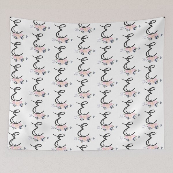 Item preview, Letter E Monogram Watercolor Roses designed and sold by MandyRosko.