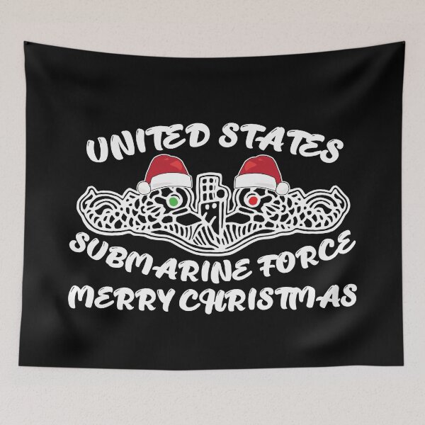 Item preview, United States Submarine Force Dolphins Merry Christmas WHT designed and sold by MadMando.