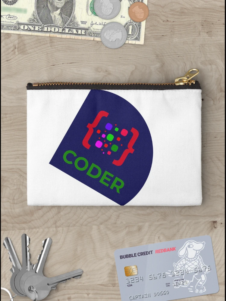 Thumbnail 3 of 4, Zipper Pouch, Computer Programming Coder T-Shirt Design designed and sold by deepakrode7.