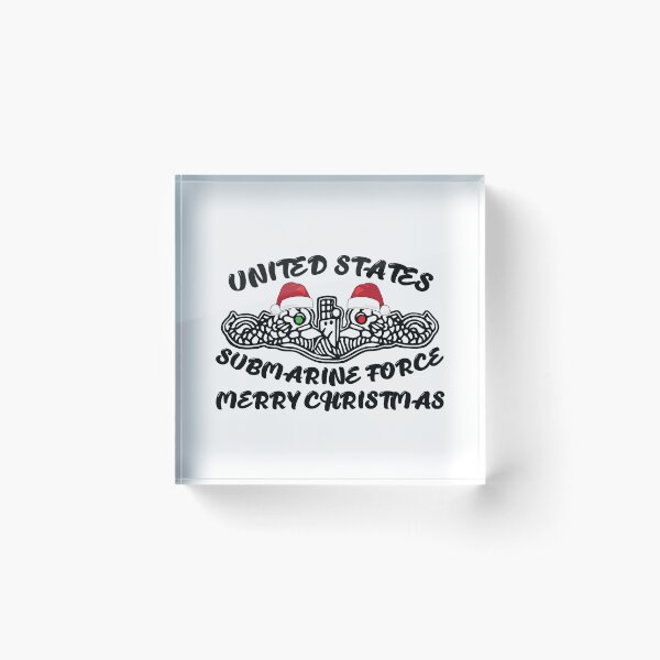 Item preview, United States Submarine Force Dolphins Merry Christmas BLK designed and sold by MadMando.