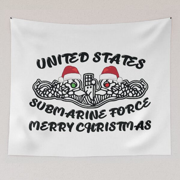 Item preview, United States Submarine Force Dolphins Merry Christmas BLK designed and sold by MadMando.
