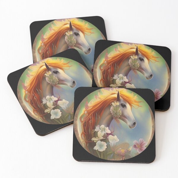 Item preview, Fantasy Art Magical Flowers Cute Horse designed and sold by ZiolaRosa.