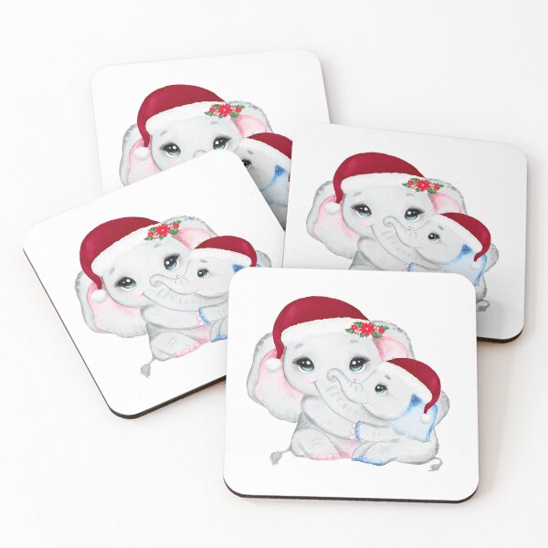 Item preview, Christmas Mom & Baby Elephant designed and sold by MonkeyBizness.