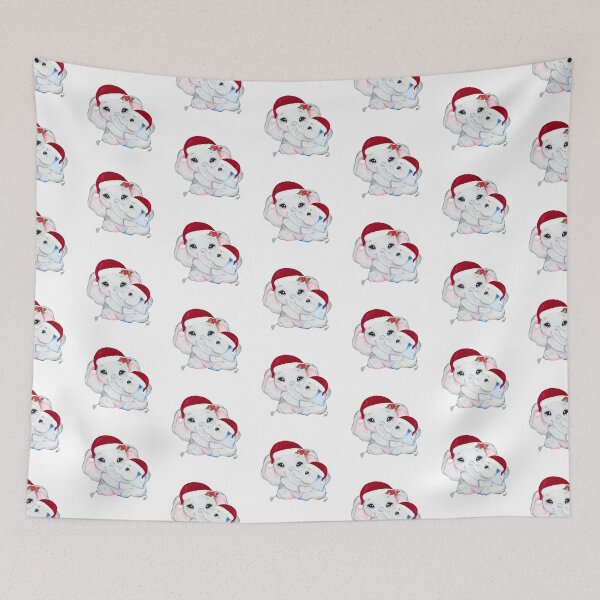Item preview, Christmas Mom & Baby Elephant designed and sold by MonkeyBizness.