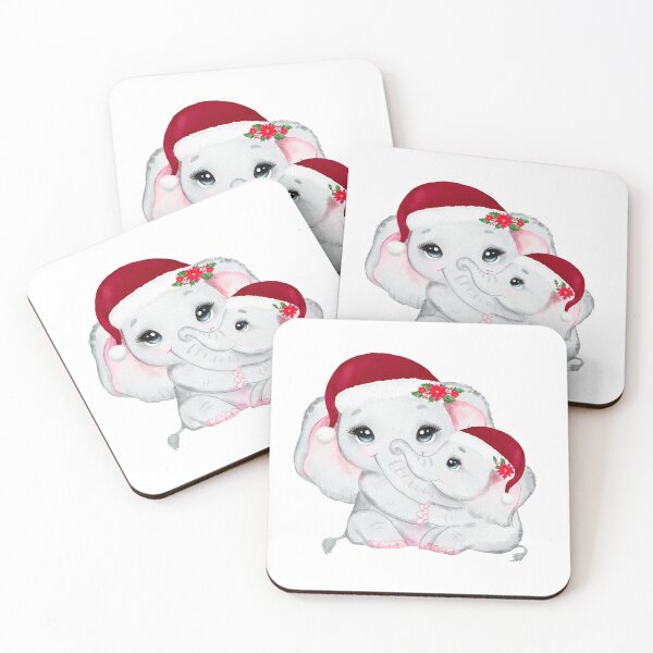 Item preview, Christmas Mom & Baby Elephant designed and sold by MonkeyBizness.