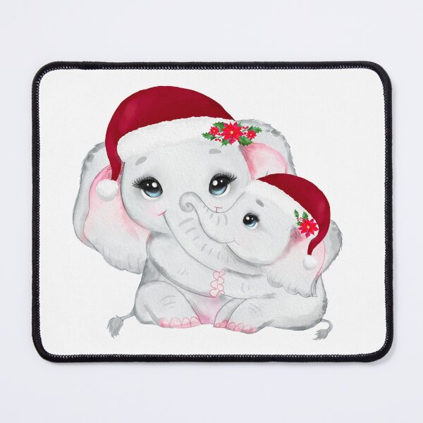 Item preview, Christmas Mom & Baby Elephant designed and sold by MonkeyBizness.