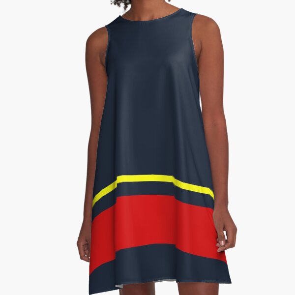 L8 - navy red A-Line Dress