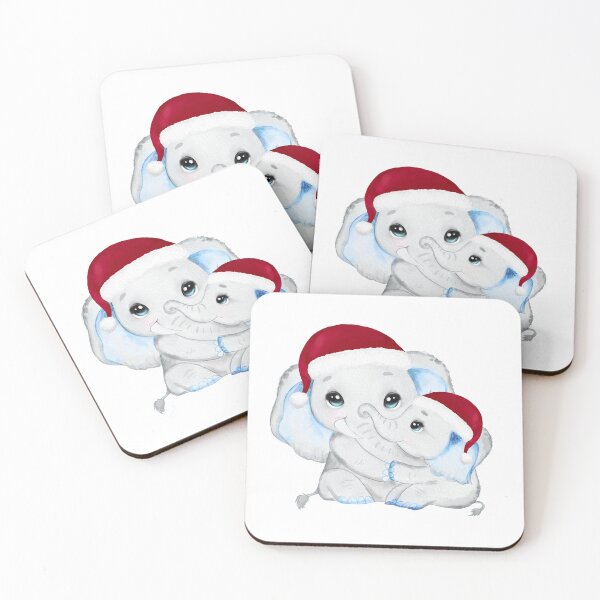 Item preview, Christmas Dad & Baby Elephant designed and sold by MonkeyBizness.
