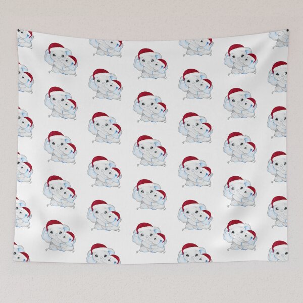 Item preview, Christmas Dad & Baby Elephant designed and sold by MonkeyBizness.