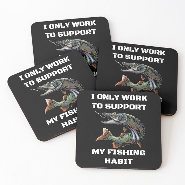 Item preview, I only work to support my fishing habit | Fishing Lover | Funny designed and sold by BlessedConcepts.
