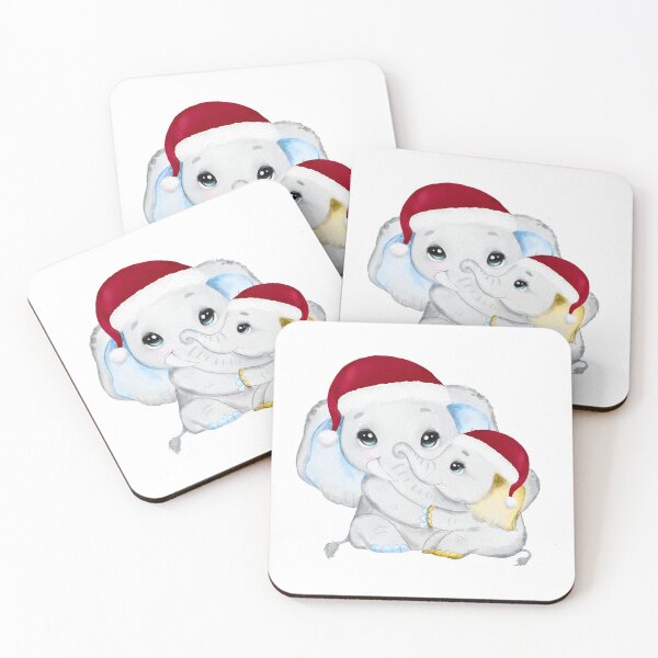 Item preview, Christmas Dad & Baby Elephant designed and sold by MonkeyBizness.