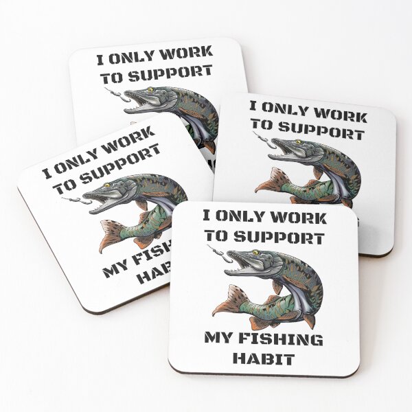 Item preview, I only work to support my fishing habit | Fishing Lover | Funny designed and sold by BlessedConcepts.