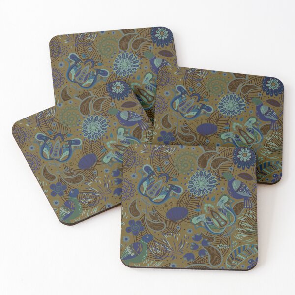 Item preview, Paisley Print "Birds Garden" Sand Paisley Colors designed and sold by OutshineAll.