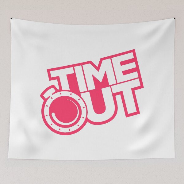 Item preview, Pink and White TimeOut designed and sold by Summer-Winter.