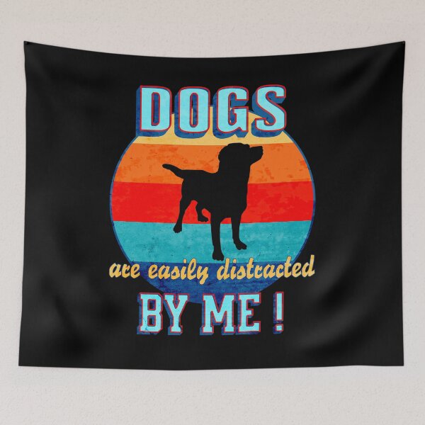 Item preview, Funny Dog Tee, Easily Distracted, Clever Humor designed and sold by artfulnotebook.